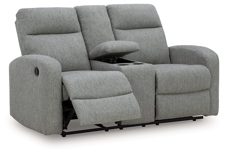 Gauntlet Reclining Loveseat with Console